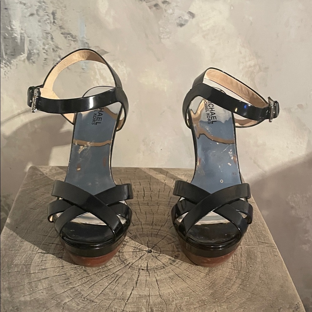 Michael Kors Black Strappy Heels
